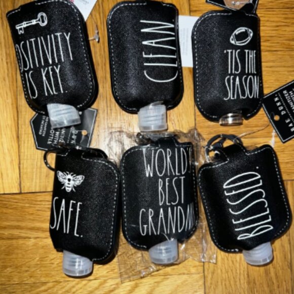 any 4 - Rae Dunn Hand Sanitizer Holder with Travel Bottle - Picture 3 of 4